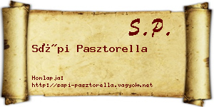 Sápi Pasztorella névjegykártya